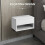 Homcom HOMCOM Floating Bedside Table Set of 2 with Drawer White 4
