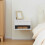 Homcom HOMCOM Floating Bedside Table Set of 2 with Drawer White 6