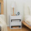 Homcom HOMCOM Floating Bedside Table Set of 2 with Drawer White 7