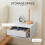 Homcom HOMCOM Floating Bedside Table Set of 2 with Drawer White 5
