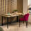 Shagreen Desk Dressing Table Yellow 140cm 3