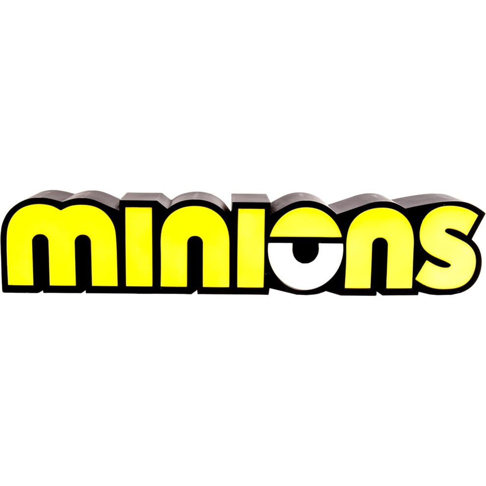 Officially Licensed Minions Logo Bedroom Light - USB or Battery Powered Mood Light 310018-image-OPC-PF7GZXD-NEW