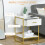 Homcom HOMCOM Modern Bedside Table, Nightstand with Drawer Shelf White 5