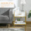 Homcom HOMCOM Modern Bedside Table, Nightstand with Drawer Shelf White 4
