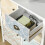 Homcom HOMCOM 5 Drawer Table Multi-purpose Storage Chest Sideboard Retro Style Entryway 16