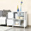 Homcom HOMCOM 5 Drawer Table Multi-purpose Storage Chest Sideboard Retro Style Entryway 15