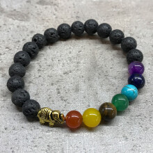 (Elephant Chakra) Lava Stone Bracelets - Assorted - UNISEX