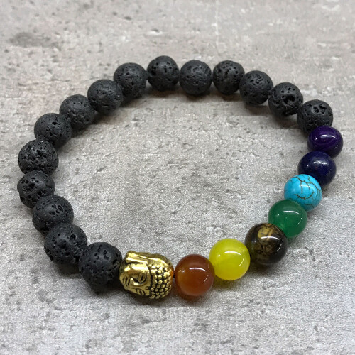 (Buddha Chakra) Lava Stone Bracelets - Assorted - UNISEX