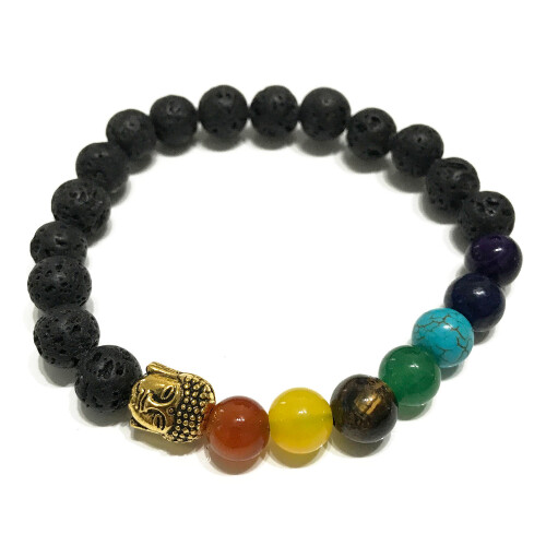 (Buddha Chakra) Lava Stone Bracelets - Assorted - UNISEX 2