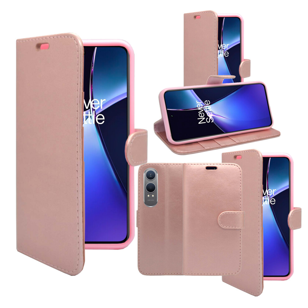 (Rose ) Case Oneplus Nord Ce4 Lite Wallet Flip Pu Leather Cover Gold 3476506696141