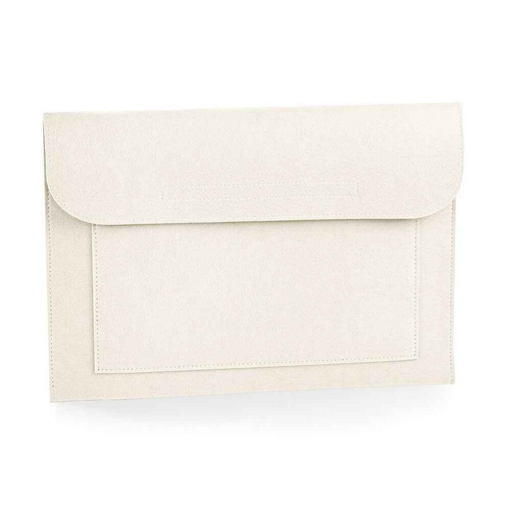 (One Size, Soft White) Bagbase Felt Laptop Sleeve