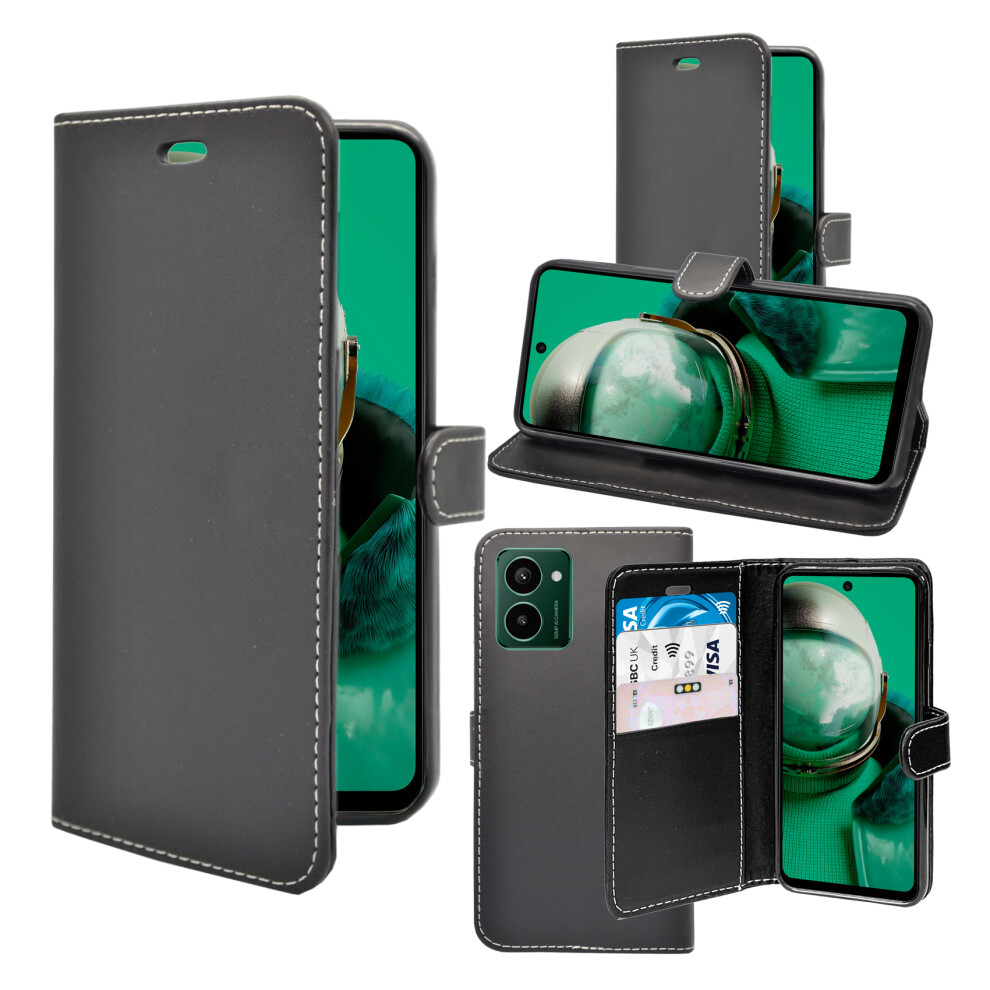 (Black) Case Hmd Pulse Pro Wallet Flip Pu Leather Cover Black 3476546708644