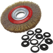 Circular Steel Brush For Cleaning Bench Grinder, Diameter 125mm/150mm/200mm, 150mm
