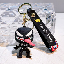(StyleE) Venom Keychain 2024 Silicone Keyring Colorful Bag Accessory Ideal Gift