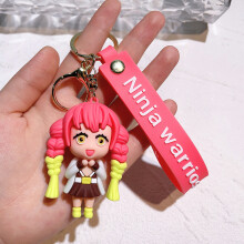 (Mitsuri) Demon Adorable Slayer Keychain Couples Gift Plastic Key Ring For Bags And Cars