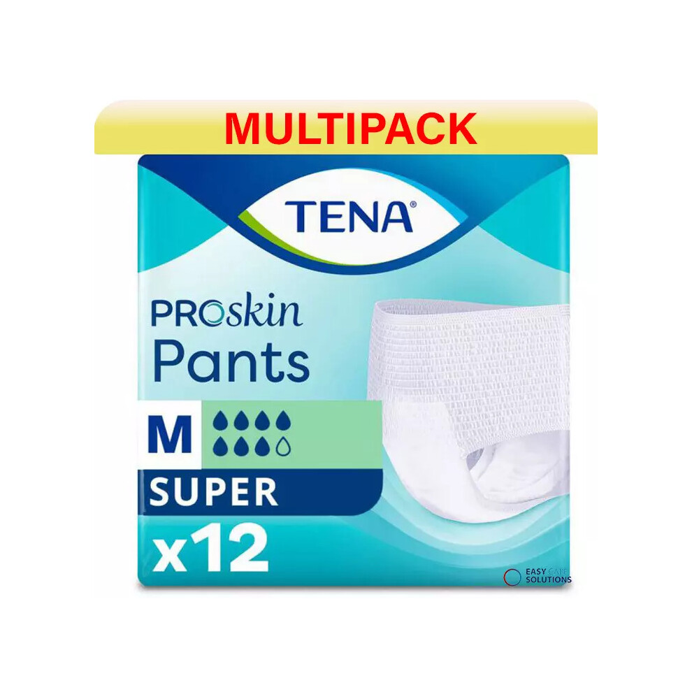 48 x TENA Pants Super Medium - Case pack 4 Packs of 12