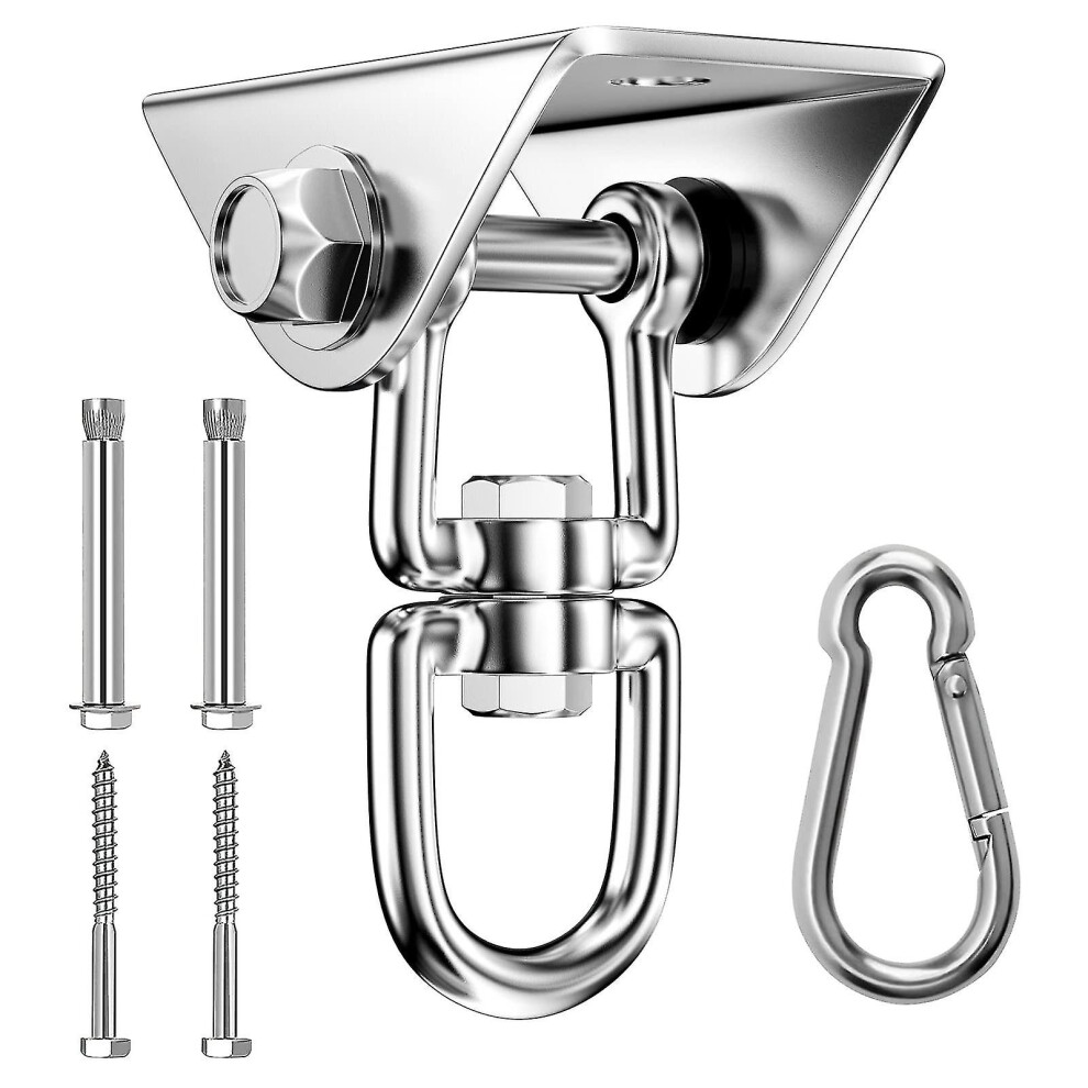 Hanging Swing Hooks With Screw Fixation For Hanging Chair, Ceiling Hook Heavy Stainless Steel 450 Kg Capacity 360 Rotation, Swing, Yoga Towel, Punchi