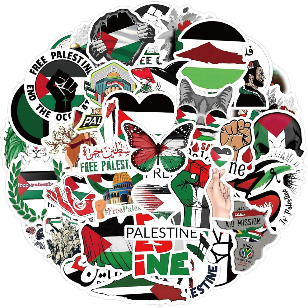 Free Palestine Stickers For Adult, Teen,60pcs Palestine Sticker For Water Bottles, Laptops, Waterproof Vinyl Sticker For Women
