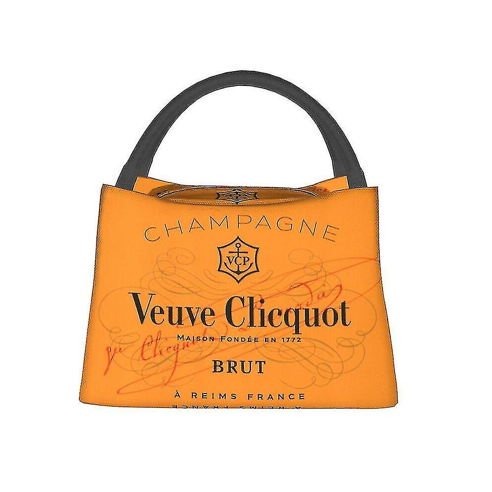 (5) Custom Clicquot Champagne Lunch Bags Men Women Vcp Warm Cooler Insulated Lunch Boxes For Picnic Camping Work Travel