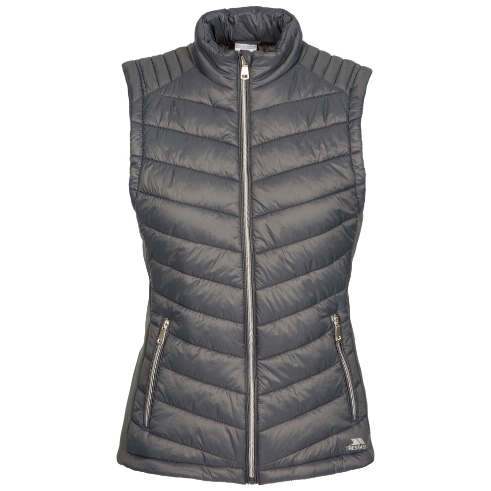 (6, Carbon) Trespass Womens Padded Gilet Bodywarmer Elanora