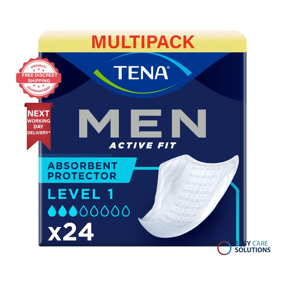 TENA Men Level 1 Absorbent Protector- 3 Packs of 24