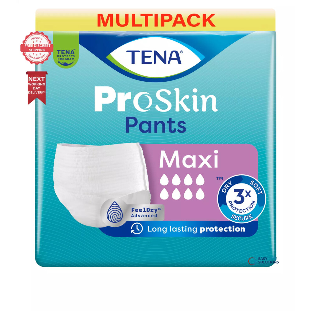 TENA Pants Maxi - Small - 4 Packs of 10 - Multi Pack