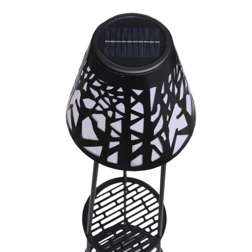 Living And Home 2 Pack Double Tier Solar-Powered Plant Stand 2