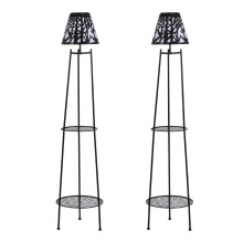 2 Pack Double Tier Solar-Powered Plant Stand