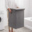 Living And Home Foldable Home Laundry Baskets Laundry Hamper with Lid Grey 3