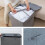 Living And Home Foldable Home Laundry Baskets Laundry Hamper with Lid Grey 5