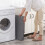 Living And Home Foldable Home Laundry Baskets Laundry Hamper with Lid Grey 4
