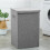 Living And Home Foldable Home Laundry Baskets Laundry Hamper with Lid Grey 1