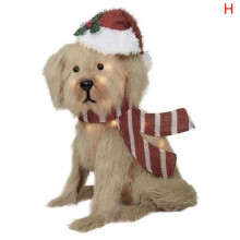 (H) Christmas Decorations Outside Light-up Animals,dog,deer,santa Clausoutside