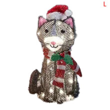 (L) Christmas Decorations Outside Light-up Animals,dog,deer,santa Clausoutside