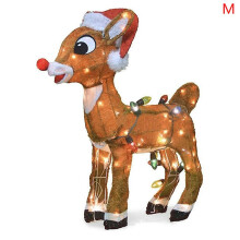 (M) Christmas Decorations Outside Light-up Animals,dog,deer,santa Clausoutside