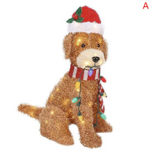 (A) Christmas Decorations Outside Light-up Animals,dog,deer,santa Clausoutside