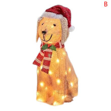 (B) Christmas Decorations Outside Light-up Animals,dog,deer,santa Clausoutside