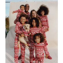 (hongseshengdanhua, baby9M) Mother Daughter Father Son Family Look Outfit Baby Girl Rompers Sleepwear Pyjamas