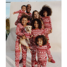 (hongseshengdanhua, FatherL) Mother Daughter Father Son Family Look Outfit Baby Girl Rompers Sleepwear Pyjamas