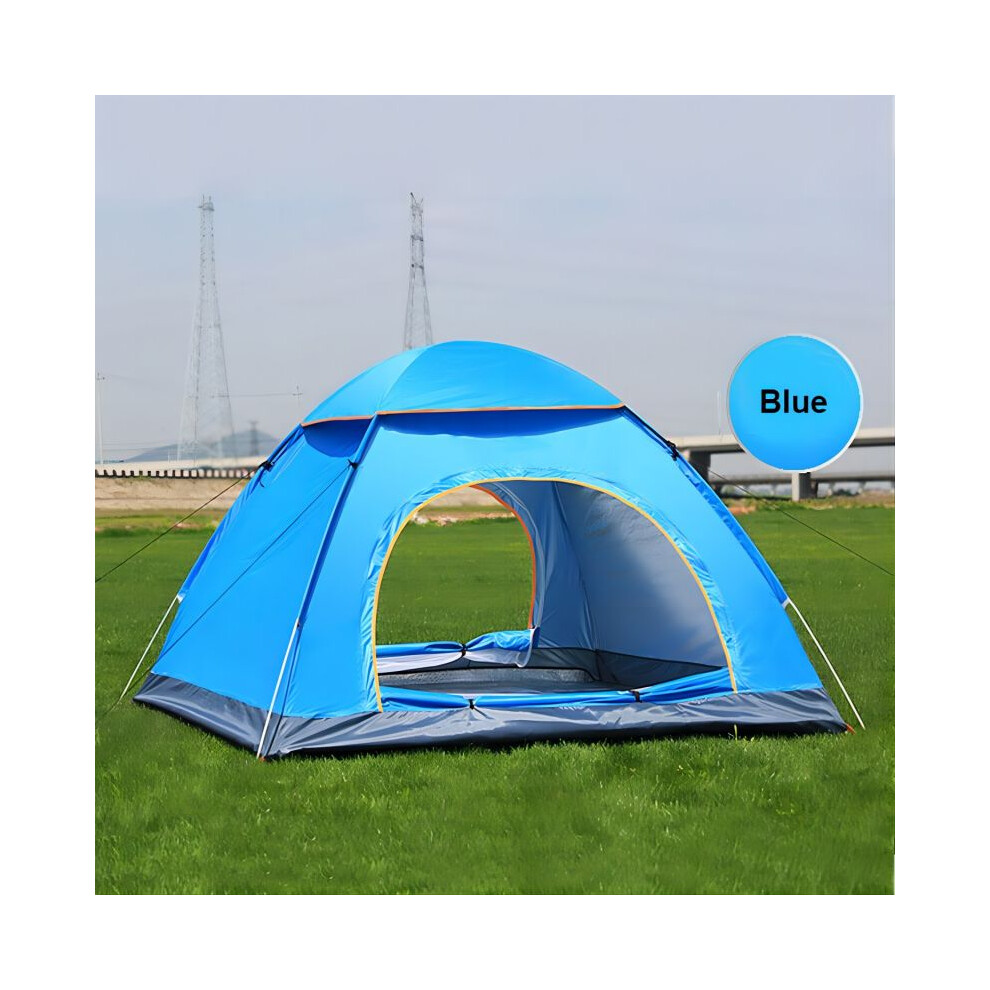 (Blue) Portable Pop-Up Waterproof Camping Tent