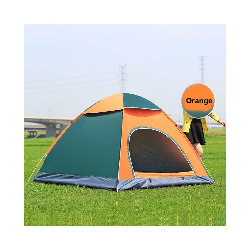 (Orange) Portable Pop-Up Waterproof Camping Tent