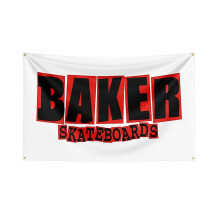 (D, 90 x 150cm) 3x5 Ft Baker Skateboards Flag Polyester Digital Printed Logo Club Team Banner