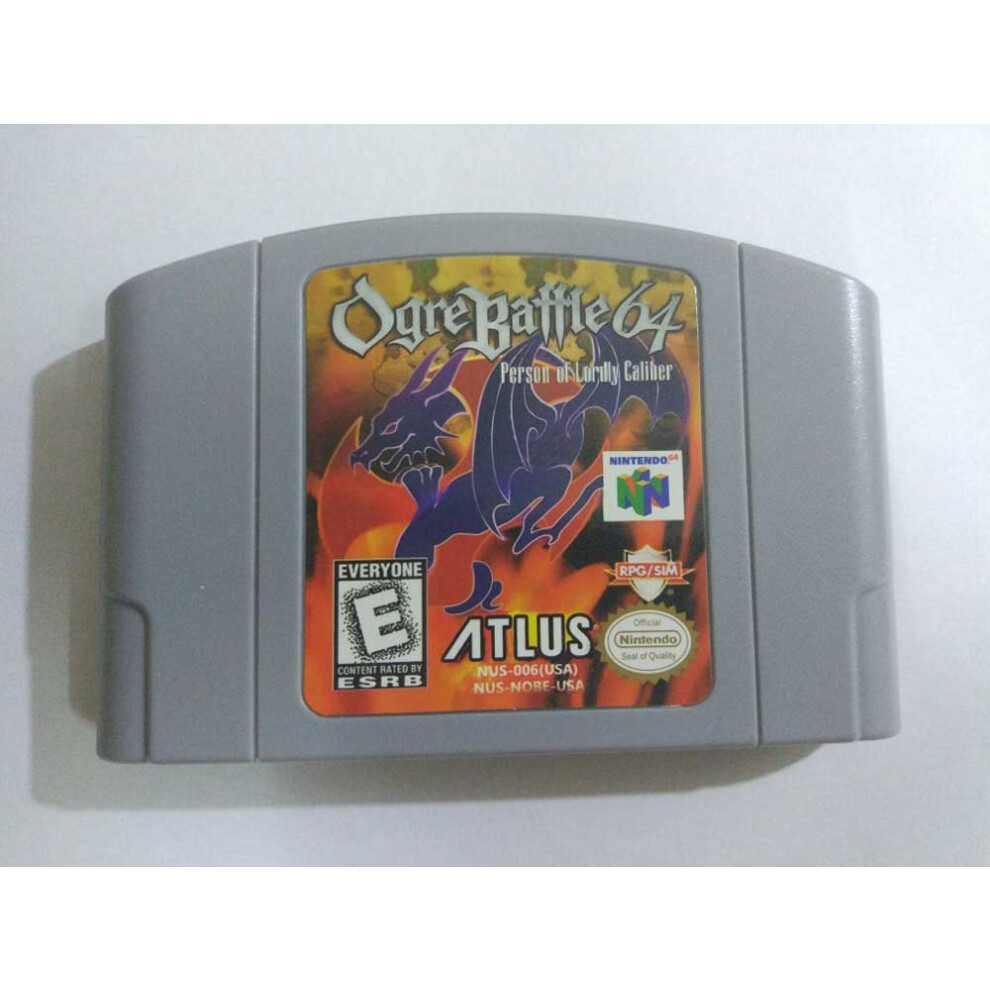 (Ogre Battle 64) Worms Armageddon/Clay Fighter/Gauntlet Legends/Stunt Racer N64 Video Game Card Usa Version 738060820770
