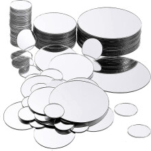 40 Pcs Mini Size Round Mirror Small Round Mirror Adhesive Mirror Round Craft Mirror Tiles For Craft