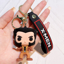 (2) Colorful Xmen Keychain Fun Wolverine And Deadpool Key Fob For Birthdays