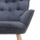 Living And Home (Grey) Linen Upholstered Tufted Button Accent Armchair 6