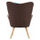 Living And Home (Multicolor) Linen Upholstered Tufted Button Accent Armchair 5