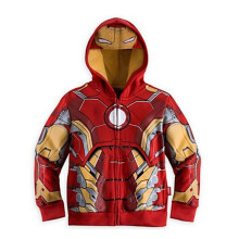 (Red, 5-6Years) Kids Boys Superhero Sweatshirt Hooded Coat Jackets