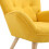 Living And Home (Yellow) Linen Upholstered Tufted Button Accent Armchair 6