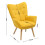 Living And Home (Yellow) Linen Upholstered Tufted Button Accent Armchair 8